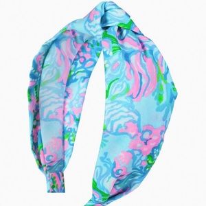 EUC Lilly Pulitzer Knot Headband Aqua La Vista